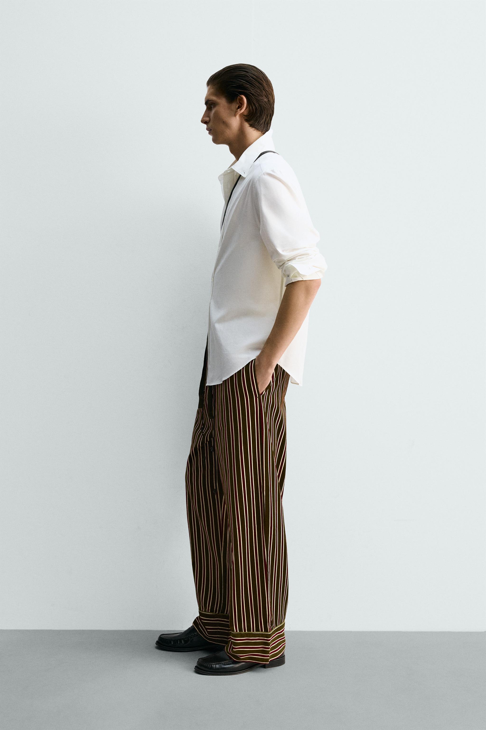 LIMITED EDITION VELVET CONTRAST STRIPED PANTS